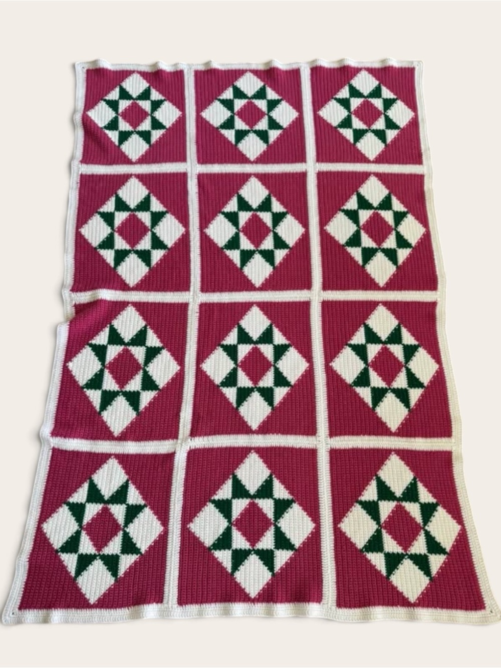 Crochet Star Quilt Pattern Afghan